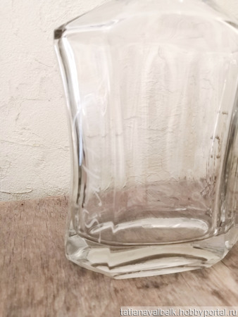 Бутылка стеклянная Штоф Гафин прозрачное стекло ручной работы на заказ