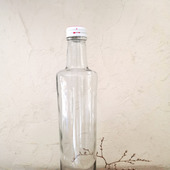 Бутылка прозрачное стекло Цилиндр с крышкой