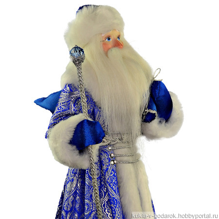 Кукла Дед Мороз с мешком подарков на Новый год ручной работы на заказ