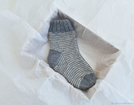 Носки детские тёплые. 50% меринос, 50% альпака ручной работы на заказ