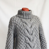 Вязаный свитер из перуанской шерсти