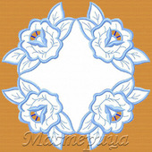 Дизайн салфетки с розами (ришелье)
