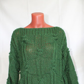 Вязаный свитер из мохера в стиле оверсайз