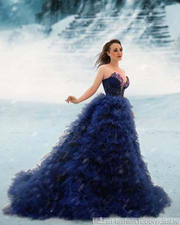 Blue violet dress ������ ������ �� �����