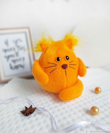 Мягкая игрушка кот "Апельсиныч" Кот домовой ручной работы на заказ
