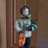 Ватная игрушка "Мальчик с апельсинами"