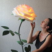 Торшер напольный светильник ночник роза розовая