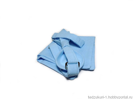 Галстук-бабочка и платок "Голубой" ручной работы на заказ