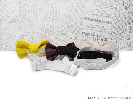 Набор галстуков-бабочек детский mini "Однотонный" ручной работы на заказ
