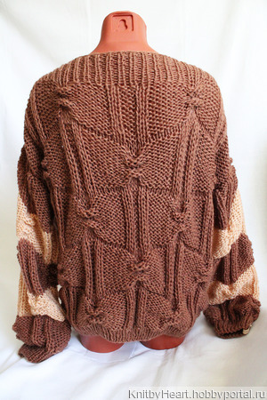 Вязаный свитер из мохера в стиле оверсайз ручной работы на заказ