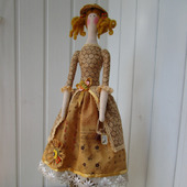 Текстильная кукла в стиле Тильда. Медовая фея.