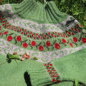 Описание вязания свитера "Ягодное настроение"