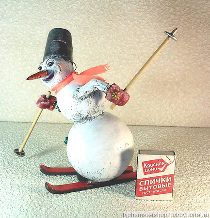 Снеговик "винтажный" ручной работы на заказ