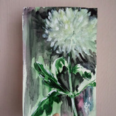 Картина "Белые хризантемы"