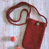 Мини-сумка для телефона цвета бордо