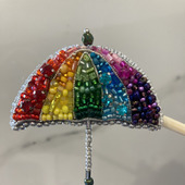 Брошь "Радужный зонтик"