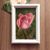 Картина маслом "Роза"