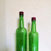 Бутылка 2 объема зеленое стекло с крышкой