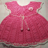 Розовое платье с розочкой
