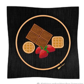 Дизайн машинной вышивки шоколад печенье ягода